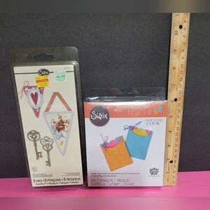 Sizzix Sizzlits Die Set Banners & Key Set & Bigz Mini Envelope And Tag (0547)